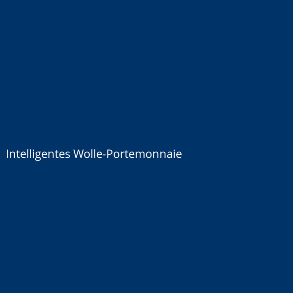 Intelligentes Wolle-Portemonnaie