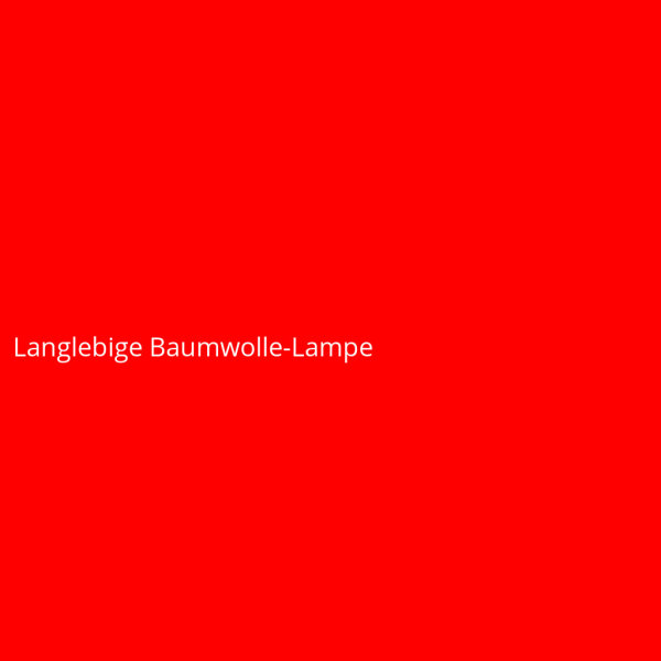 Langlebige Baumwolle-Lampe