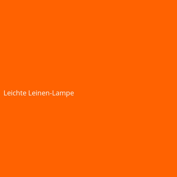 Leichte Leinen-Lampe