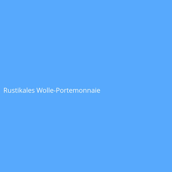 Rustikales Wolle-Portemonnaie