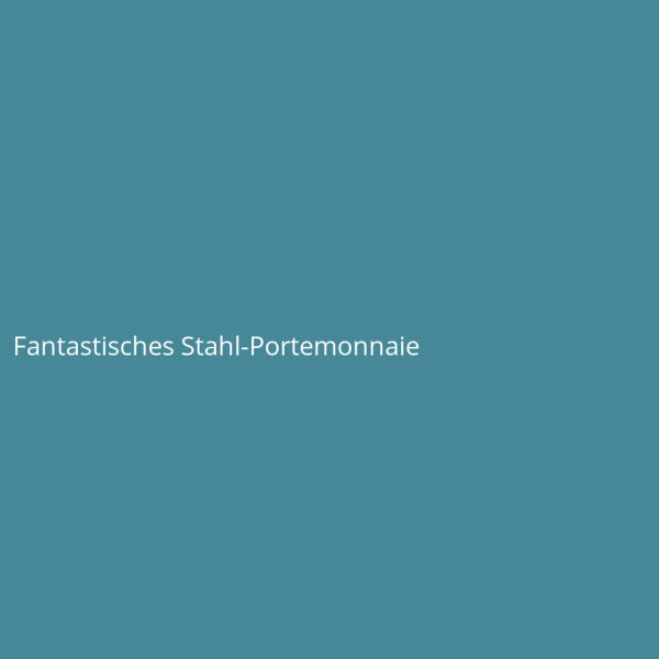 Fantastisches Stahl-Portemonnaie